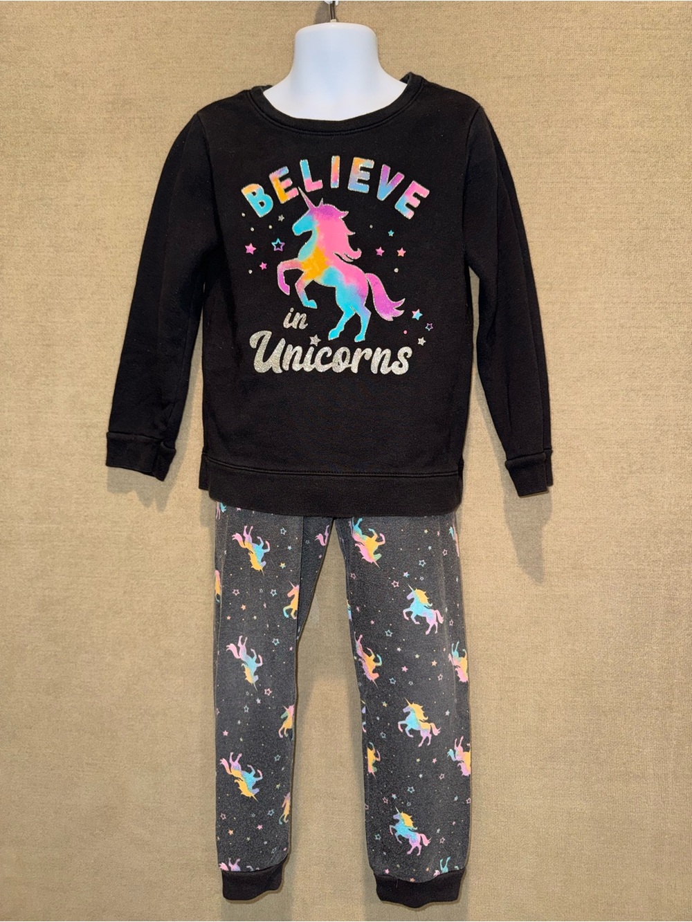 Girls 5T Garanimals Fleece Unicorn Graphic Pullover & Matching Sweatpants Set